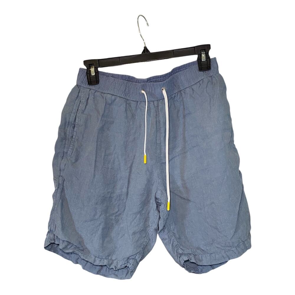 Hartford linen drawstring navy long swim mens short size Medium Linen summer